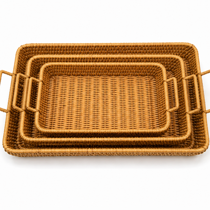 Wicker Tray . 3 Sizes