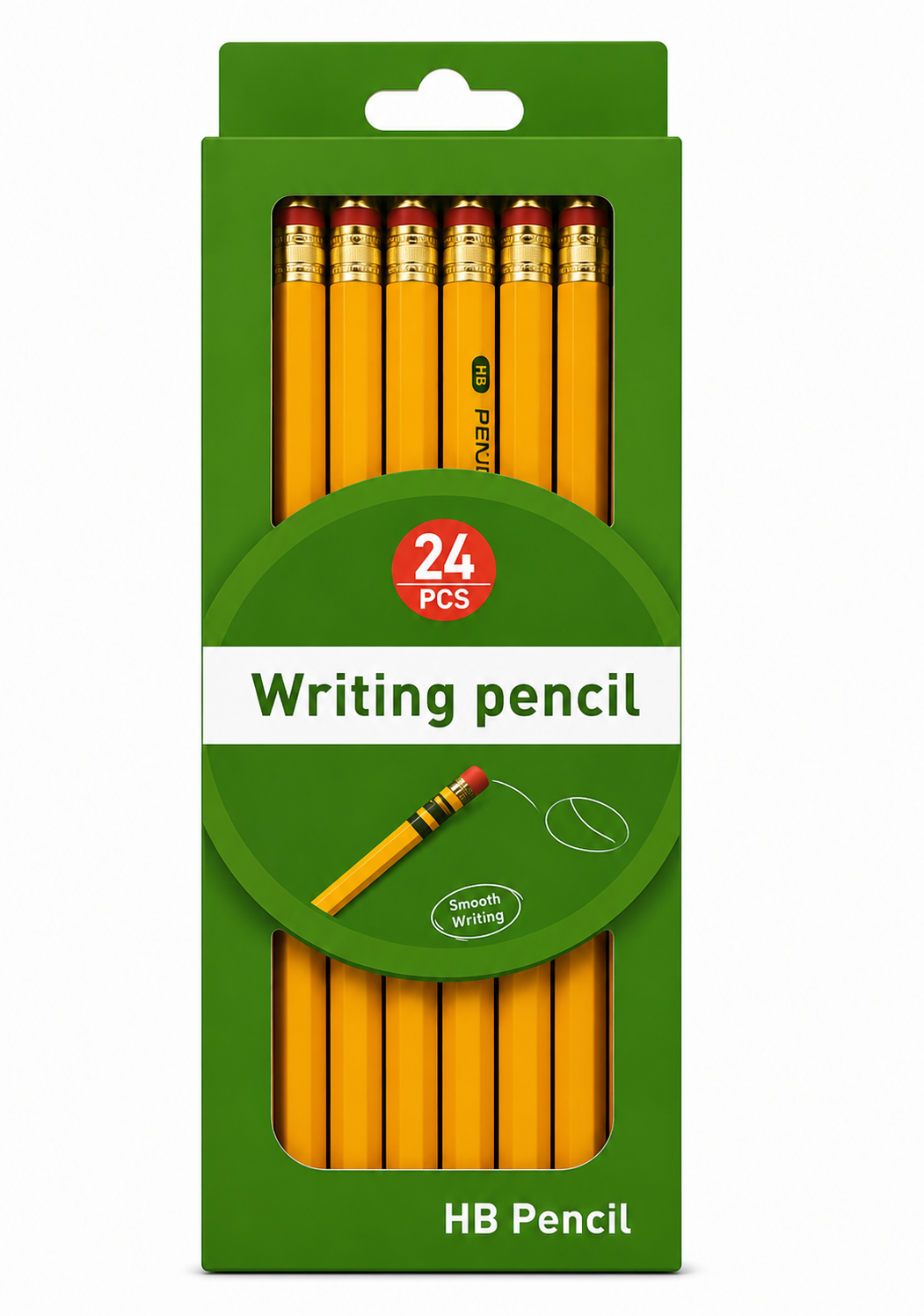 HB Graphite Pencils 24 Count – Smooth Writing Pencils with Strong Lead