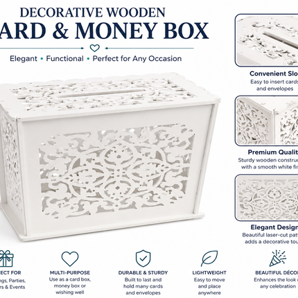 Wooden Wedding Money Box