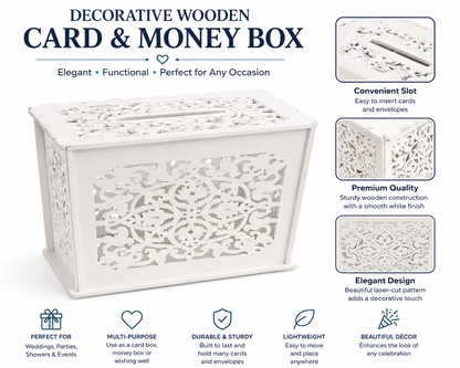 Wooden Wedding Money Box