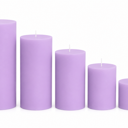 Lavender Decorative Pillar Candle