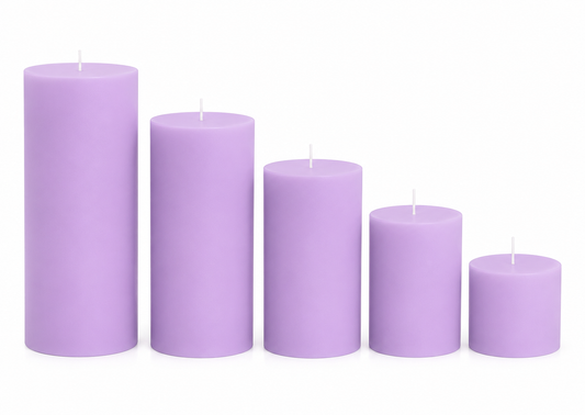 Lavender Decorative Pillar Candle