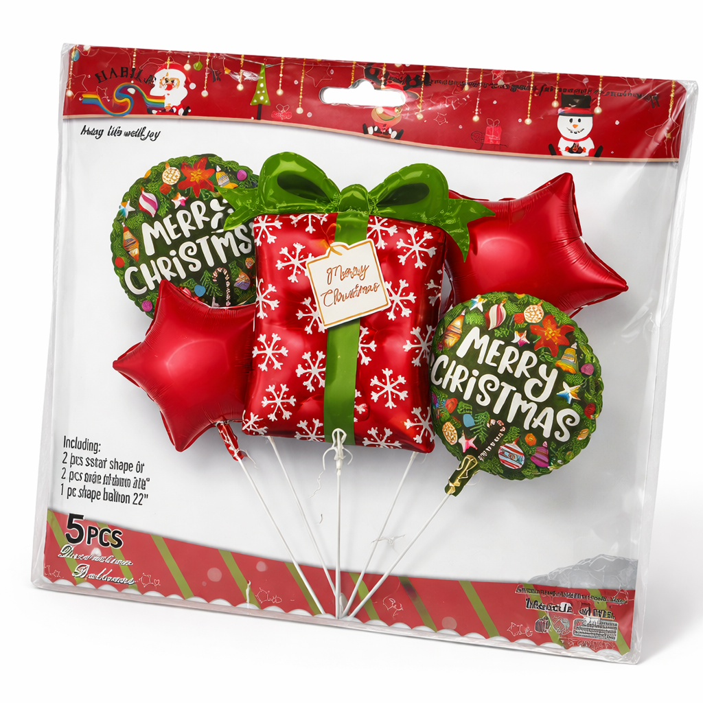 Christmas Balloons: 5 Design Mix