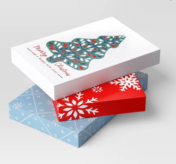 2Pk Christmas Print Gift Box (48)