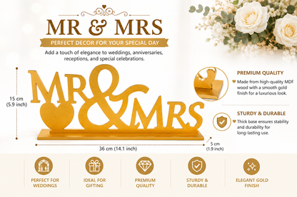 Mr & Mrs Wedding Table Sign
