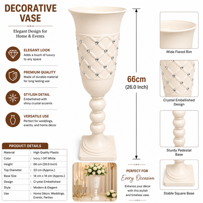 Elegant 66cm Floor Decorative Vase