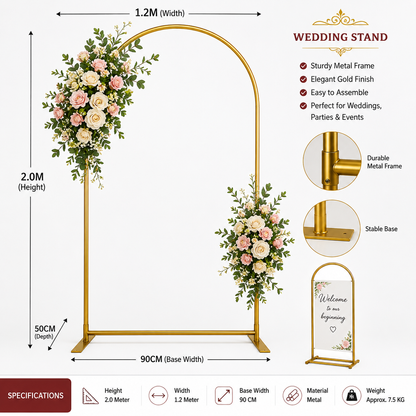 Gold Wedding Arch Metal Stand