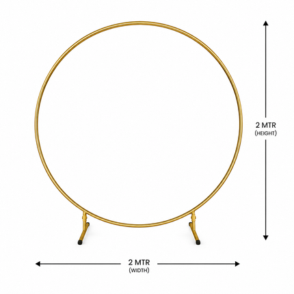 Gold Round Wedding Arch Metal Stand
