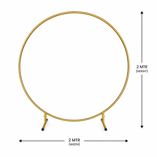 Gold Round Wedding Arch Metal Stand