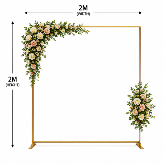 2M Gold Wedding Arch Metal Stand
